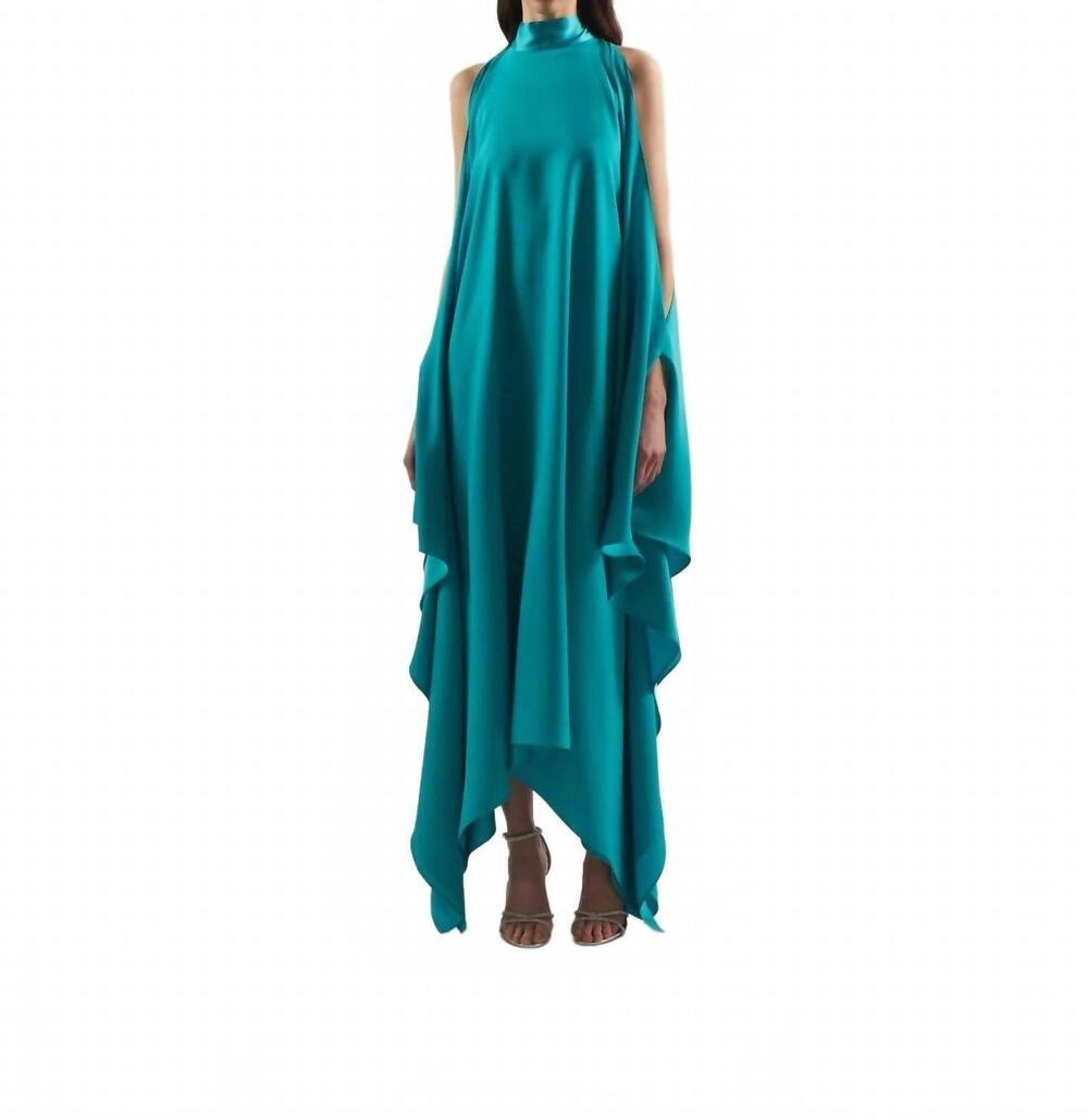 NEW TALLER MARMO women's aga kaftan dress in turquoise